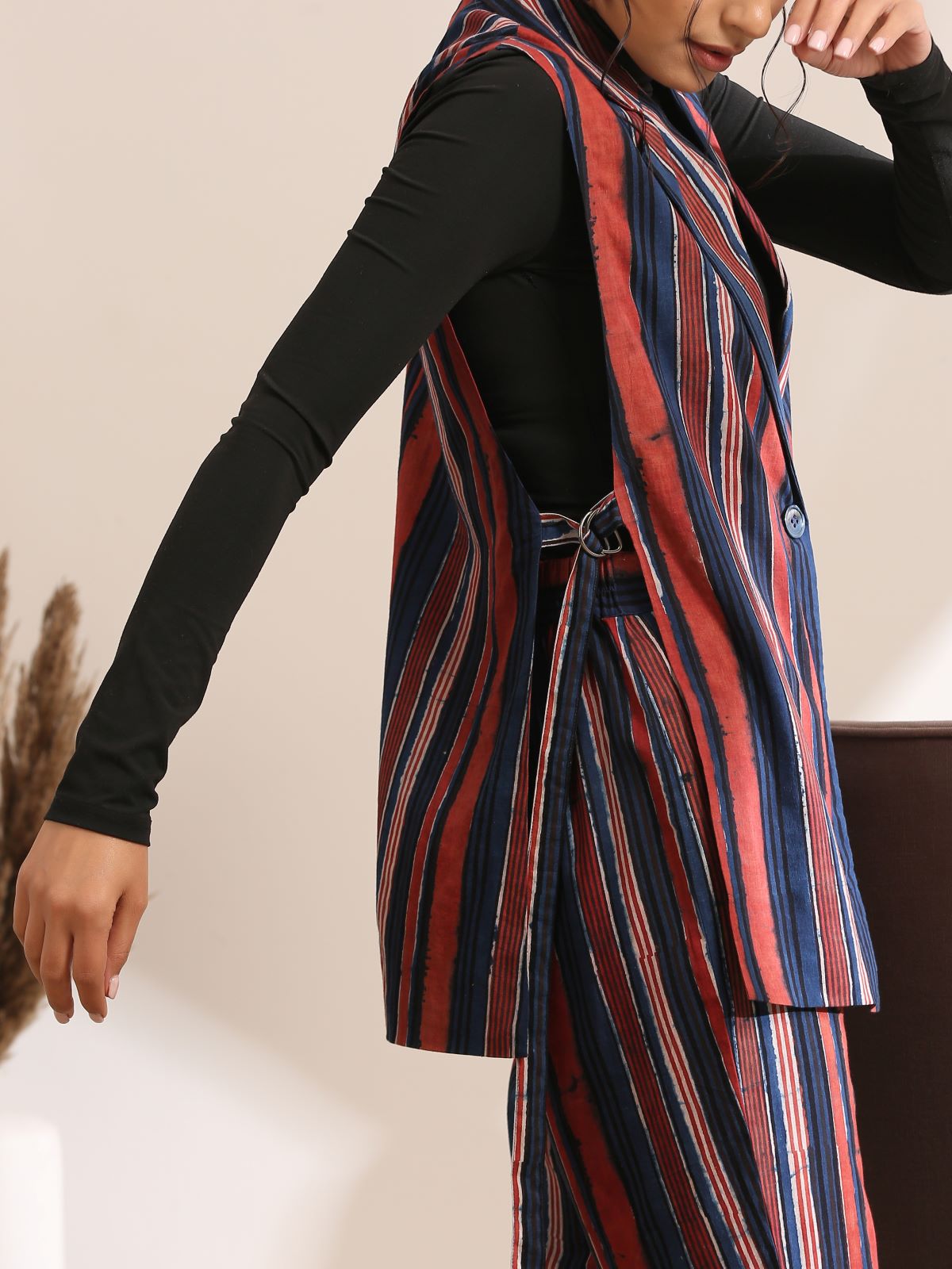 Zoey- Red & blue striped coord set